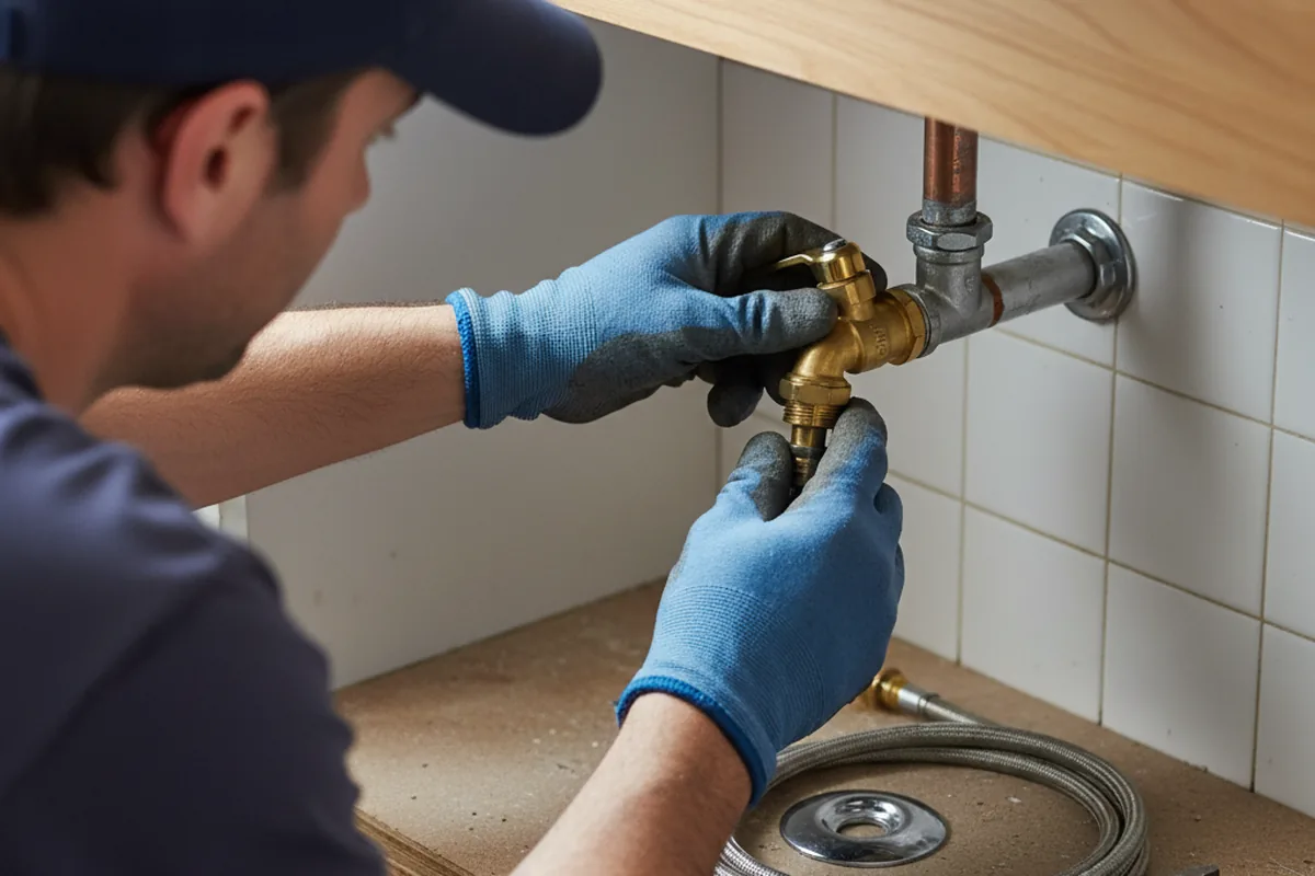 Shutoff valve and fitting work during Faucet and Fixture Repair in Yarnell